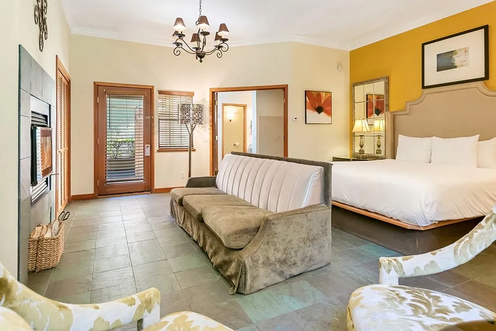 A room with two king beds at Sonoma Coast Villa
